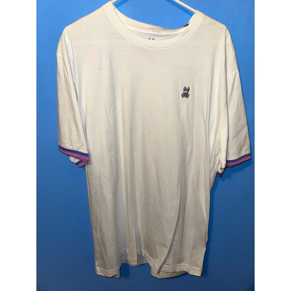 Psycho Bunny Morley Tee Mens T-Shirt XXL White Pima Cotton HL20-B6U607M1PC